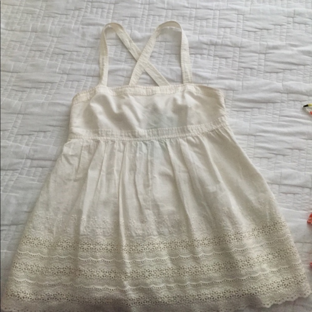 ISO J. Crew White/Cream colored Cotton Tank